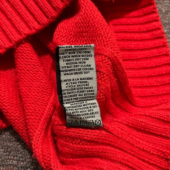 Ottawa Senators Knit Sweater Medium Red NHL Logo Long Sleeve 1/4 Zip Pullover - Picture 7 of 10